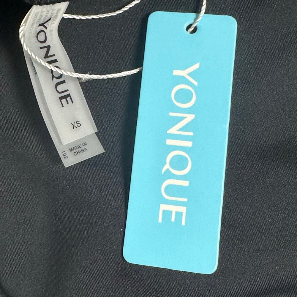 Yoniqe Women Black Strapless 1 Piece Swimsuit Ruched Tummy Control XS Cheeky Tie - Picture 6 of 8